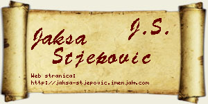 Jakša Stjepović vizit kartica